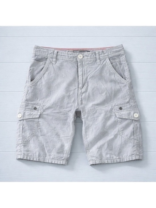 Private Member Other - Private Member Linen Blend Cargo Shorts Mens Size 32 Beige Lightweight Summer